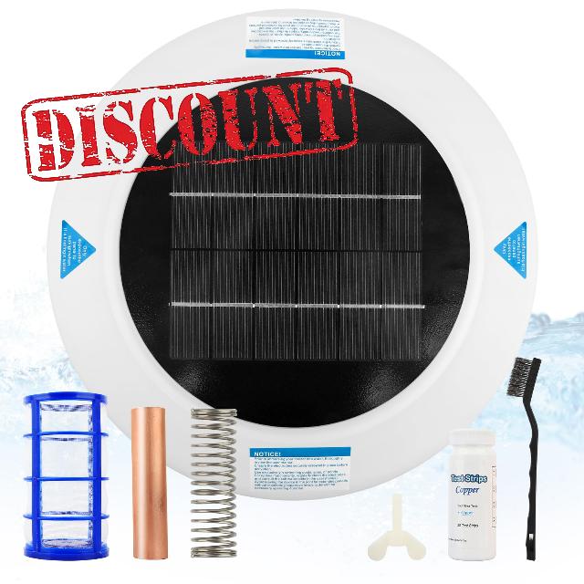 Solar Pool Ionizer – Floating Pool Water Cleaner with Oversized Solar Panel & Copper Anode