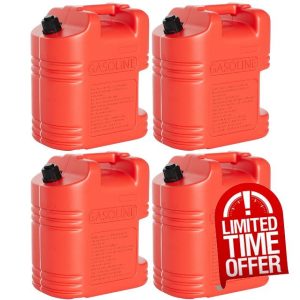 5 Gallon Storage Container Can No-Spill with Visible Stripe