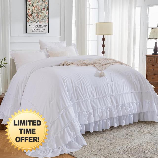 Sanracie California King Comforter Set 128" x 120"