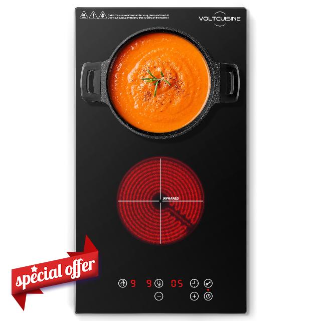 2 Burner Electric Cooktop 12 Inch