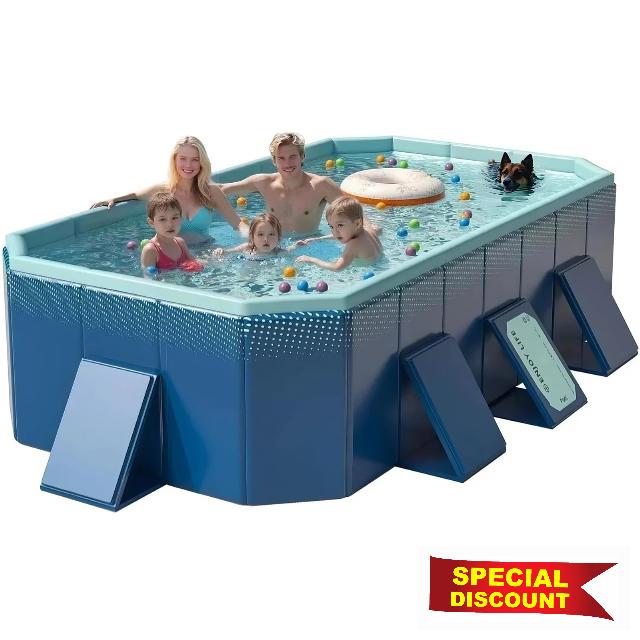 122" Non-Inflatable Foldable Swimming Pool for Family