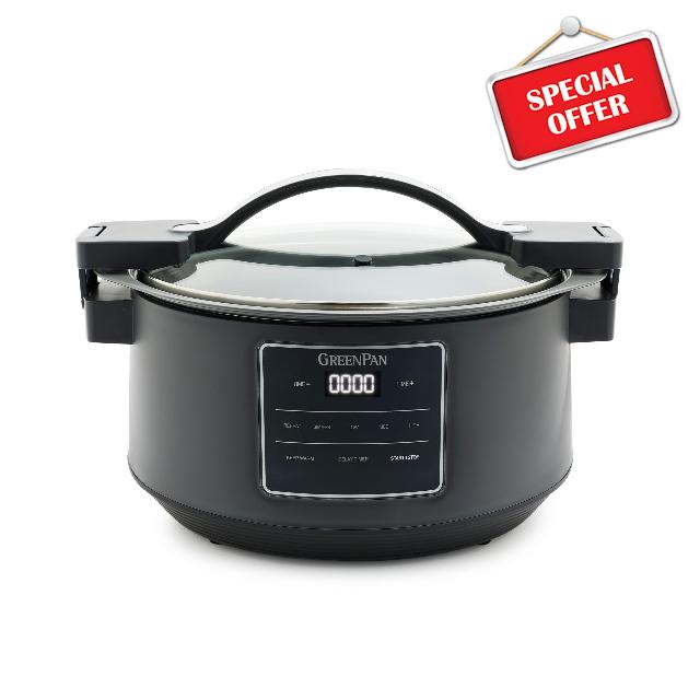 GreenPan 8QT Locking Lid Slow Cooker