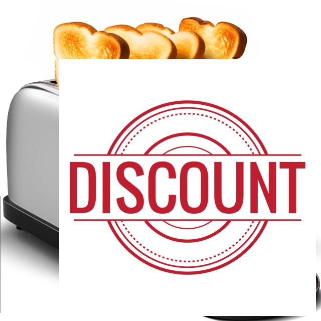 Toaster Commercial 4 Slices- 225 Slices/Hour 1800W Pop Up Wide Slots 1.57 inch Stainless Steel 6-Level Setting with Removable Crumb Tray