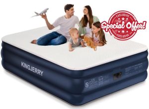 Queen Air Mattress with Built-in Pump & Luxury Foam Topper