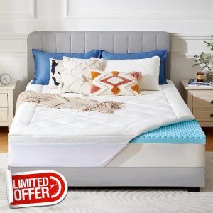 PERLECARE Queen Mattress Topper 4 Inch