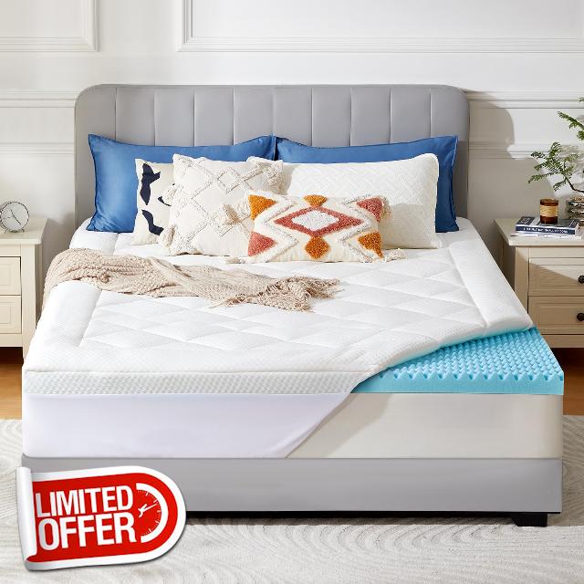 PERLECARE Queen Mattress Topper 4 Inch