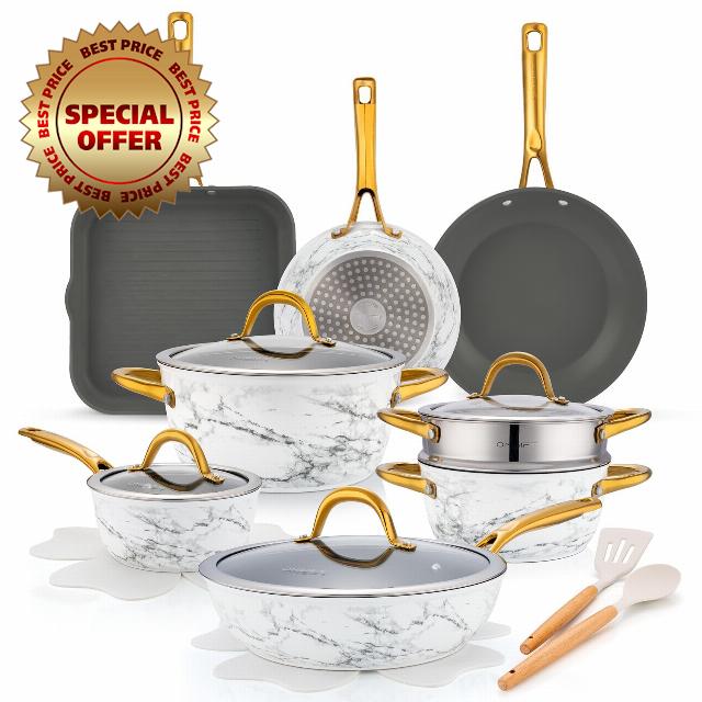16Pcs Nonstick Cookware Sets