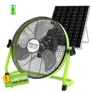 Esbaybulbs 2 in 1 Solar Rechargeable Fan