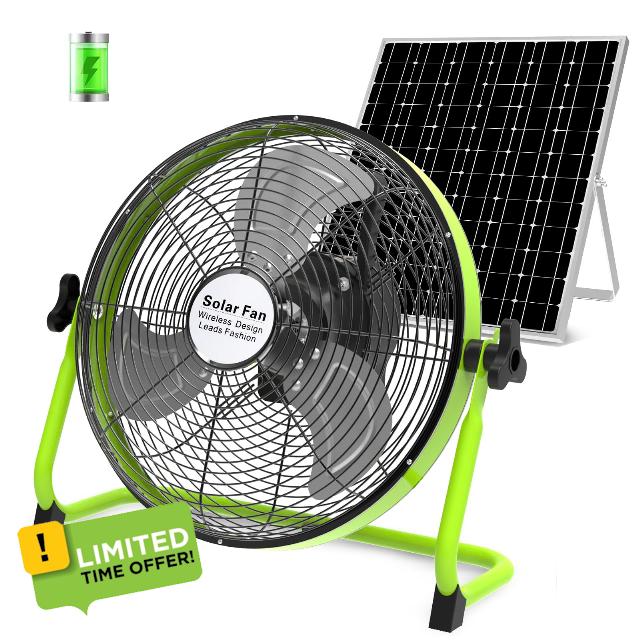 Esbaybulbs 2 in 1 Solar Rechargeable Fan