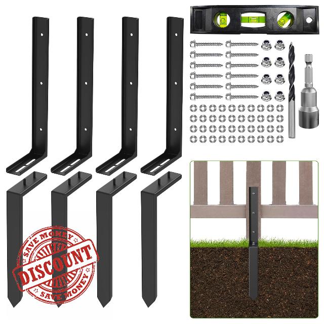 Fence Post Repair Kit for Rotten/Leaning Posts