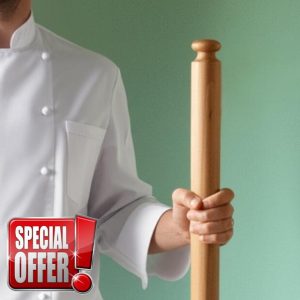 Mattarello Pasta Rolling Pin – Handmade Italian Tool for Authentic Pasta Making – The Original Design Beech Wood – Extra Long (30 inch)
