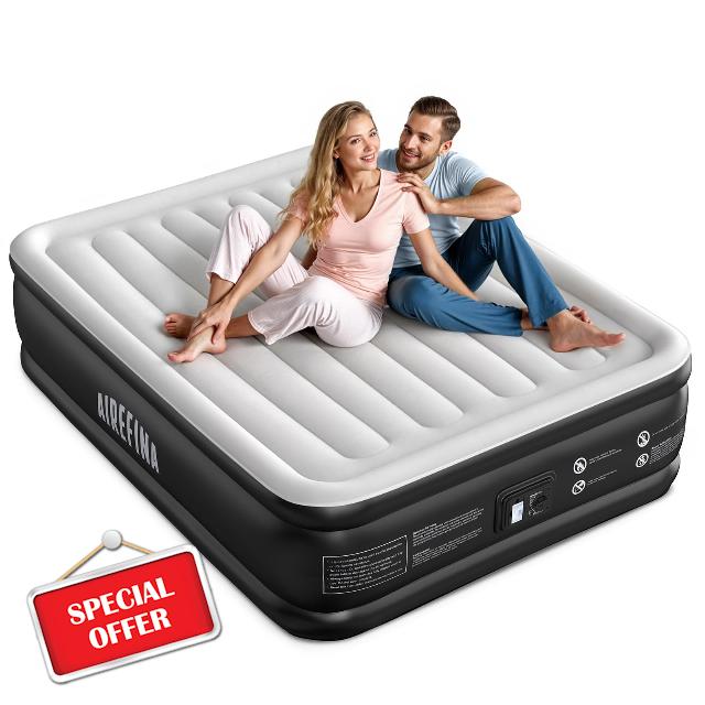 Airefina Queen Air Mattress with Built in Pump