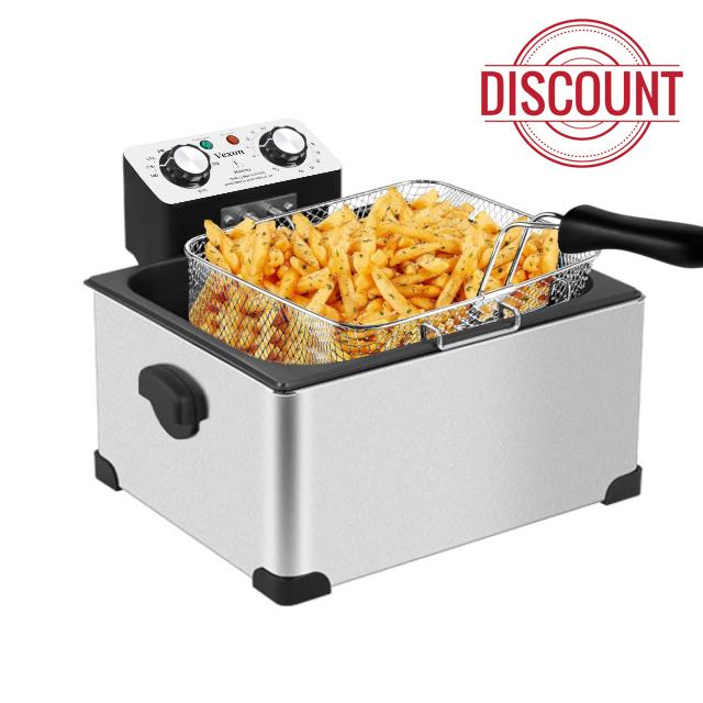  1800W Electric Deep Fryer with 3 Frying Baskets