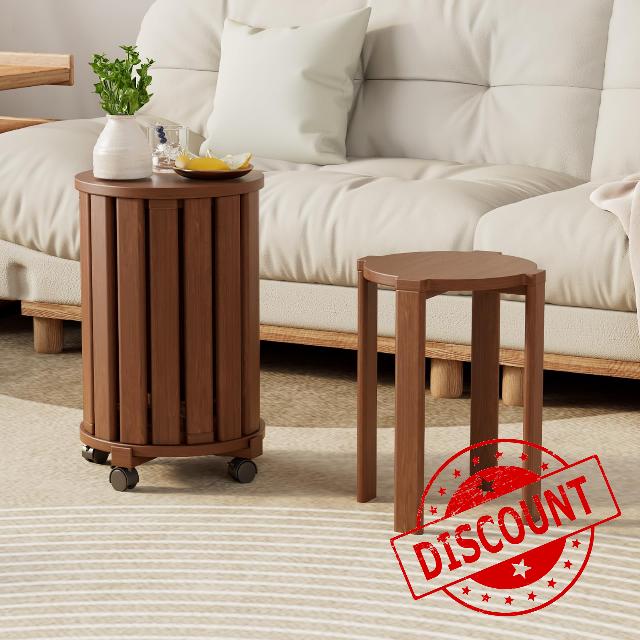 4-in-1 Nesting Stackable Stools and Tables – Modern Wooden Stackable Chairs for Small Spaces