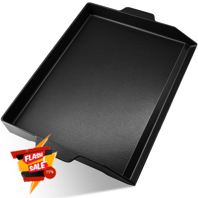 Hiorucet 23'' x 16'' Cast Iron Griddle for Gas Grills and Range Oven