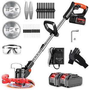 Electric Weed Wacker Cordless 21V Electric Weed Trimmer Battery Powered Brush Cutter