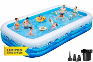 Large Inflatable Pool with Pump