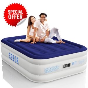 Air Mattress Full with Built-in Pump 18"
