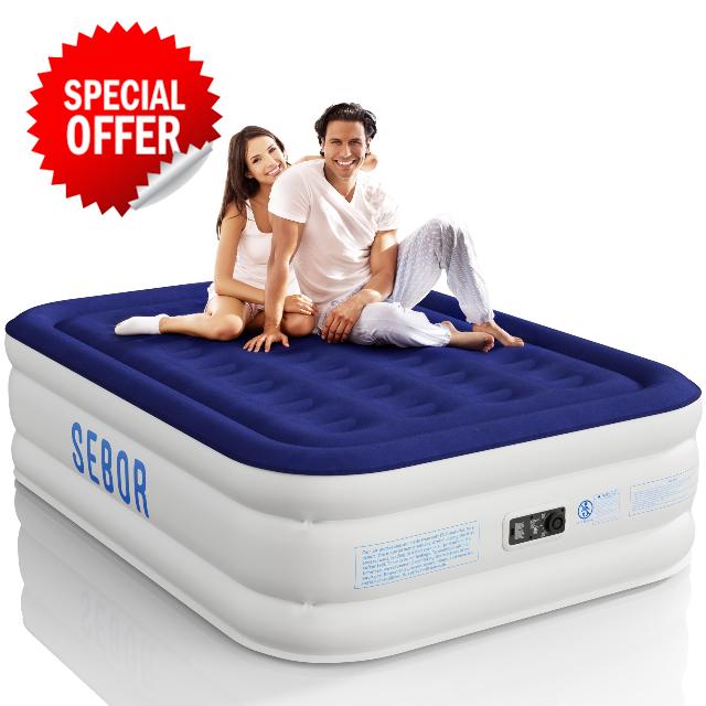 Air Mattress Full with Built-in Pump 18"