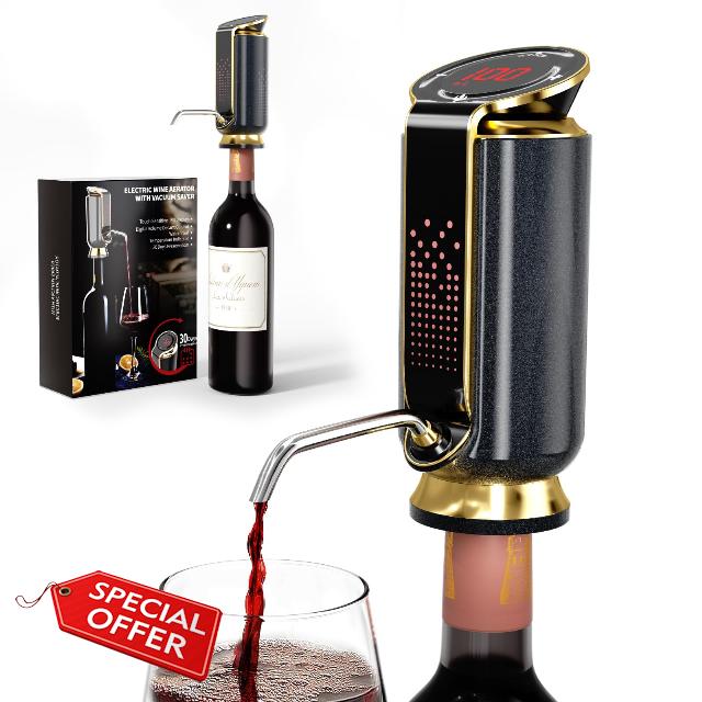 Luxurious 3-in-1 Electric Wine Aerator