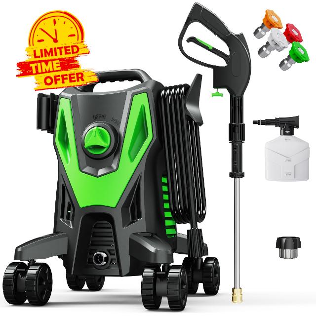 Electric Pressure Washer 4800 PSI 3.0 GPM High Power Washer with Anti-Tipping