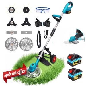 20000RPM Electric Weed Wacker with Wheels