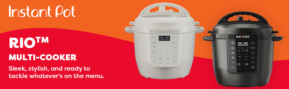 Instant Pot six quart RIO in sea salt white, and black