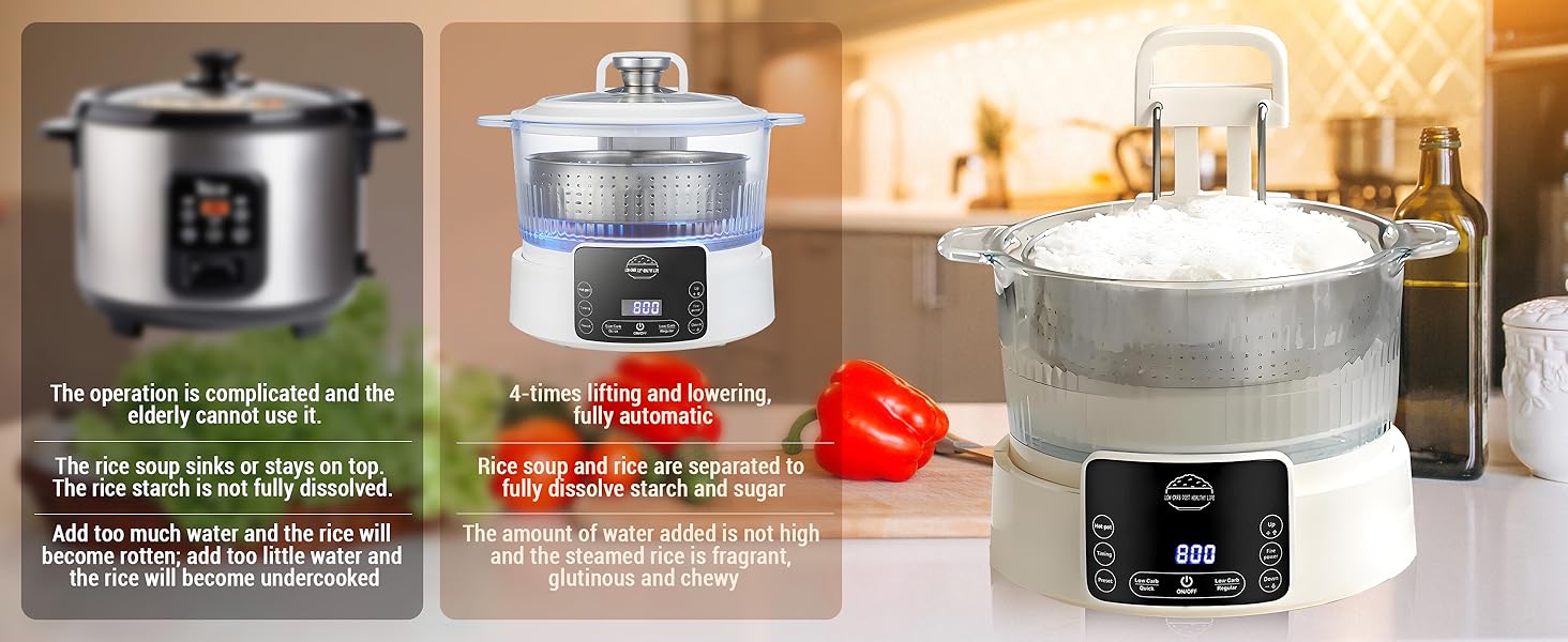 rice cooker low sugar remove sugar