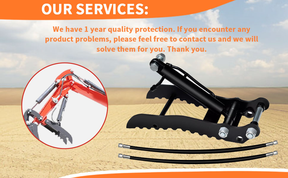 Hydraulic Thumb Clip Mini Excavators Digger Single Hole Hydraulic Thumb Attachment