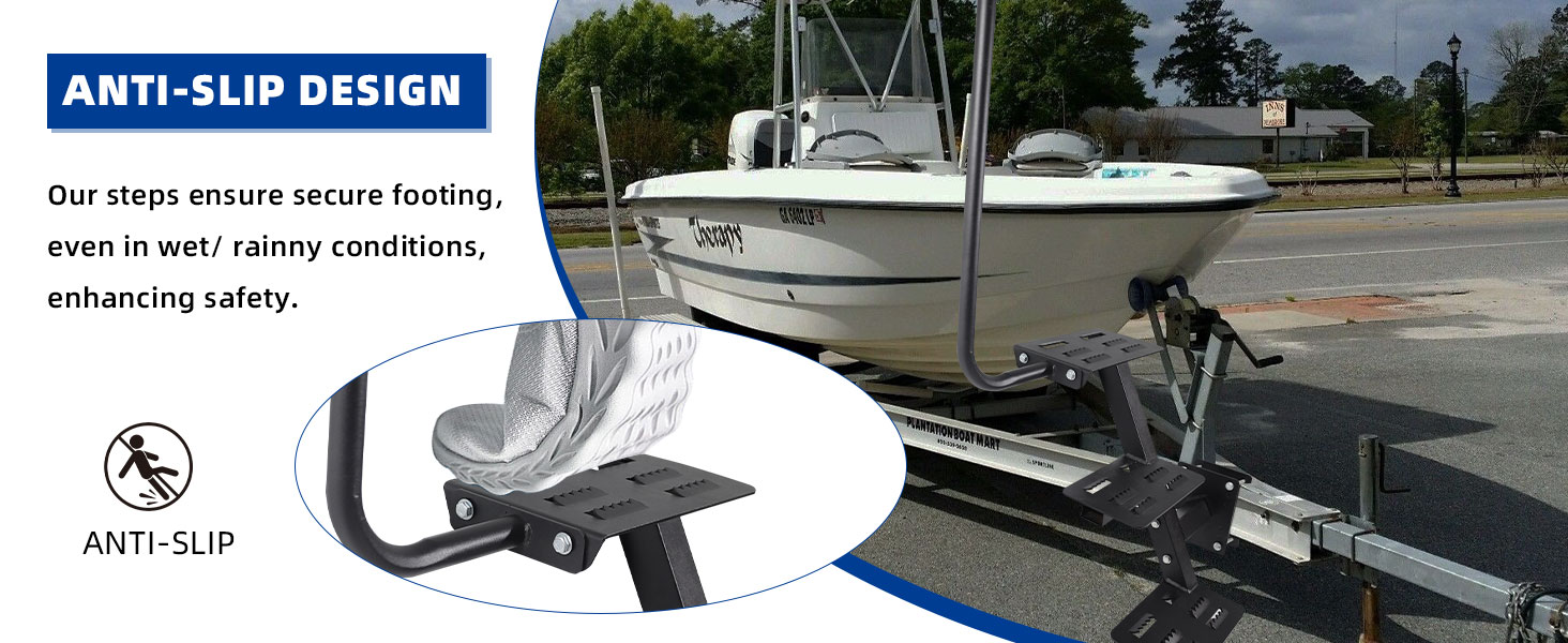 Heavy Duty Boat Trailer Steps