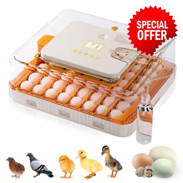 56 Egg Incubator with Automatic Egg Turning and Humidity Control