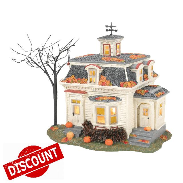 Department 56 Disney Hocus Pocus Village Max's House in Salem Lit Building