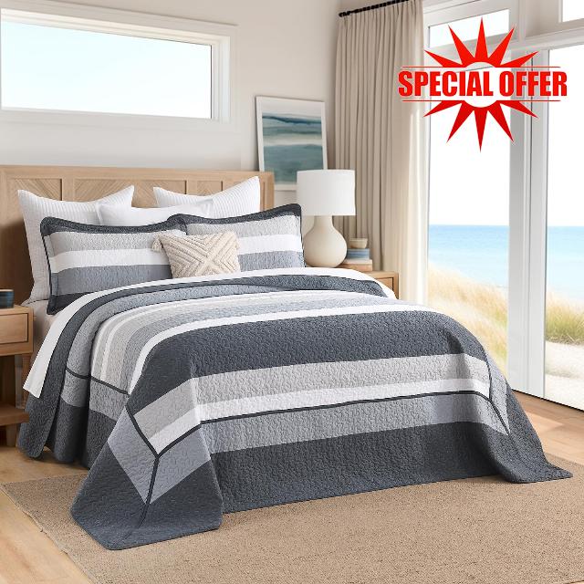 100% Cotton Oversized Quilt Bedspread Coverlet