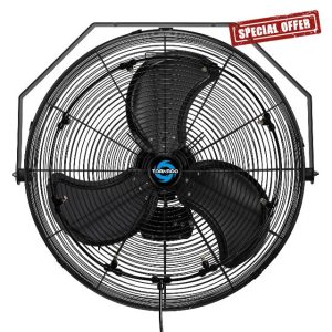 Tornado 24 Inch Outdoor Misting Wall Fan High Velocity Metal Industrial Workstation Wall Mount Fan For Commercial