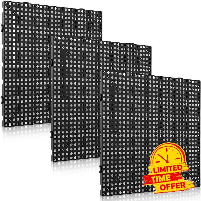 3-Pack 31.5 Inch x 31.5 Inch Heavy Duty Fountain Basin Grate for Pond and Water Garden Features and More Snap-Together - Hide Reservoir