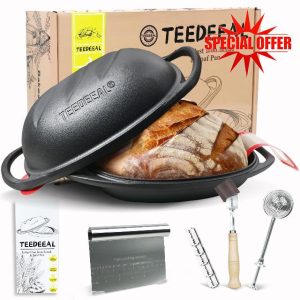 7.8 QT Heavy Duty Pre-seasoned Cast Iron Bread Pan
