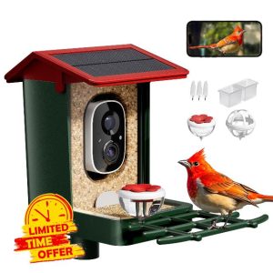 Smart Bird Feeder with Camera Solar Powered