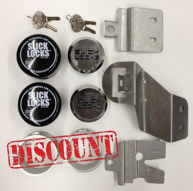Slick Locks Chevy/Gmc Sliding Door Kit Complete with Spinners