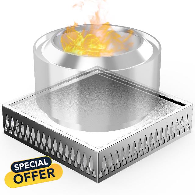 Stainless Steel Fire Pit Base for Surface Protection