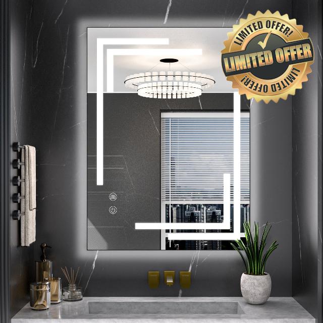 24"x32" LED Bathroom Mirror with Lights