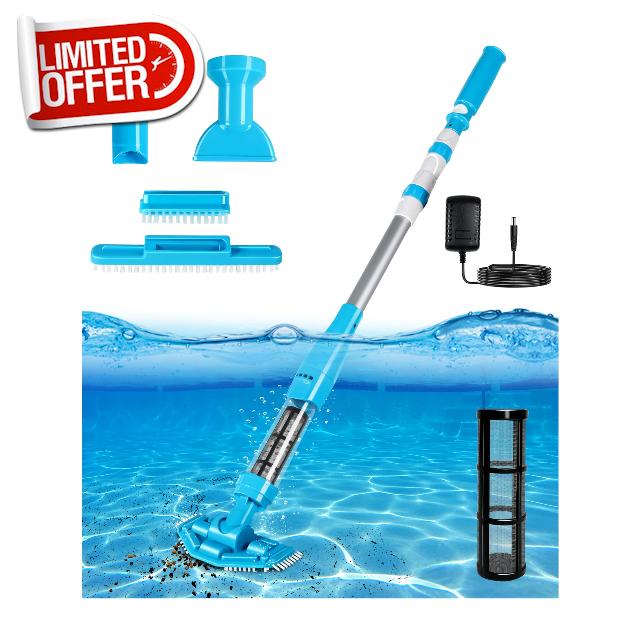 4-in-1 Handheld Pool Vacuum Cordless