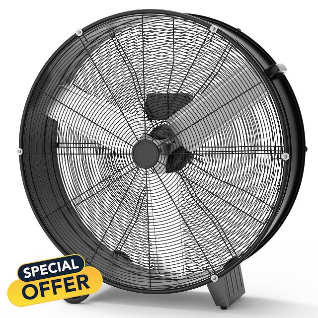 GarveeHome 30 Inch Industrial Drum Fan