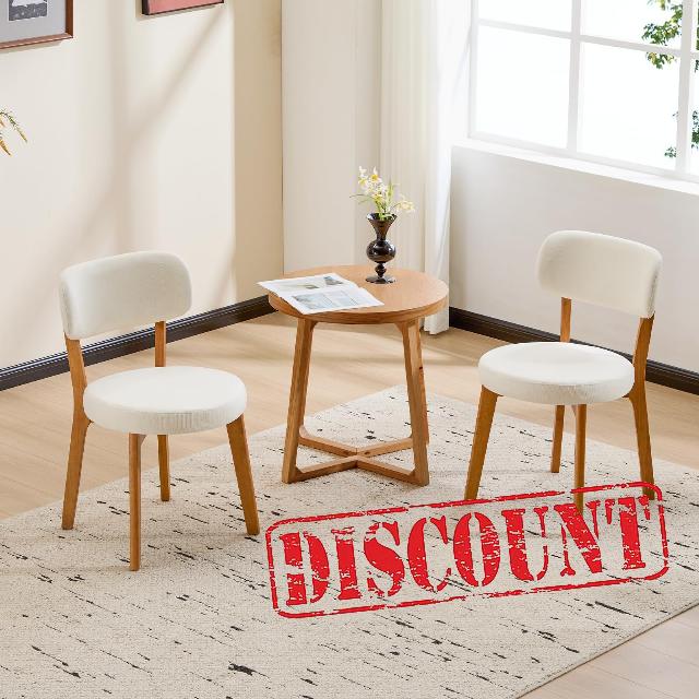 Furniliving Wooden Dining Chairs Set of 2