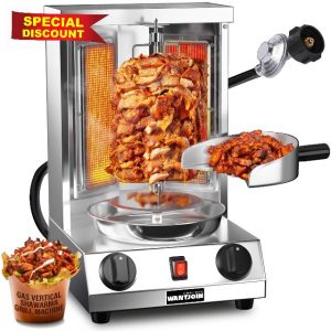 Shawarma Grill Machine - Gas Vertical Rotisserie with 2 Burners