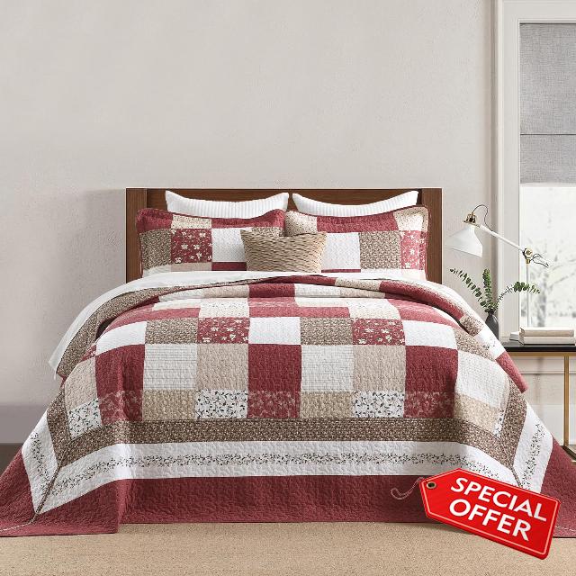 100% Cotton King Bedspread 128"x120"
