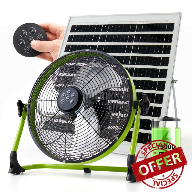 12" Solar Powered Fan for Outdoor