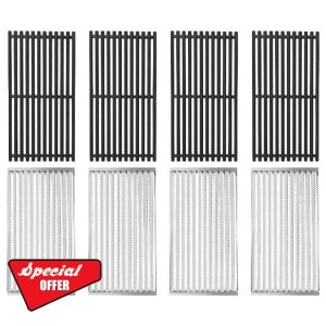 Criditpid Grill Emitters & Cooking Grates Kit for Charbroil TRU-Infrared 463245518 Grill