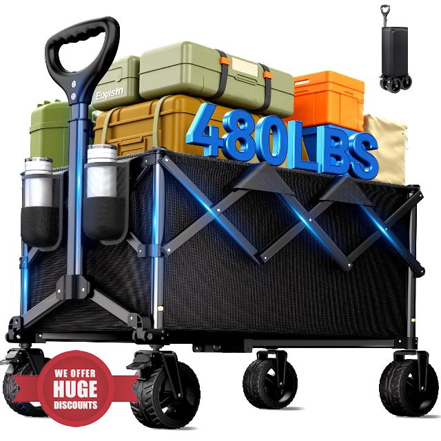 Collapsible Wagon Cart with Universal Wheels