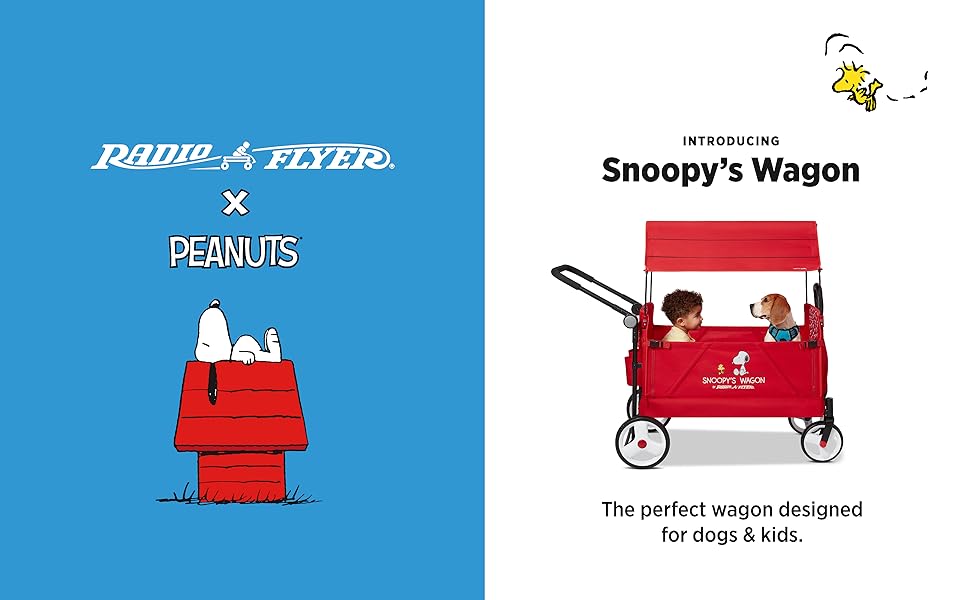Radio Flyer and Peanuts partnership wagon