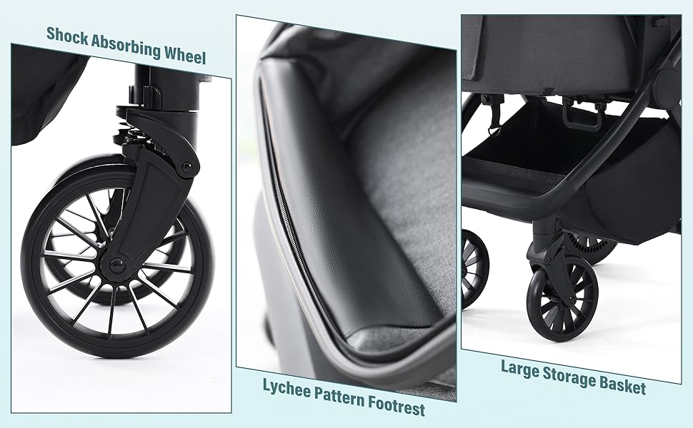Convertible Baby Stroller Gray